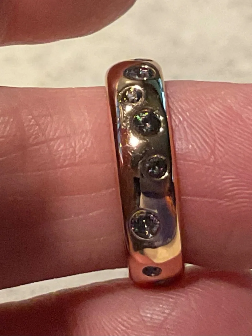 Bomb Party Ring Another Lifetime Rainbow Topaz Rose Gold Size 7 new